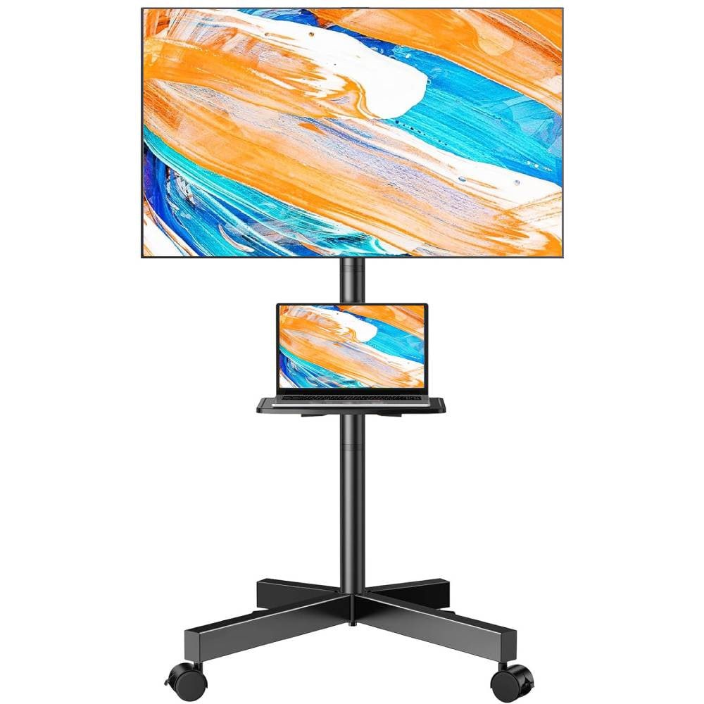 XiuWoo XiuWoo Mount Mobile Tv Stand With Wheels Heavy Duty Rolling Tv Cart 32 inch