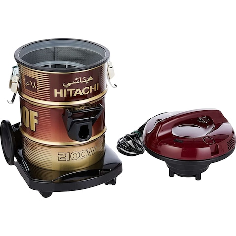 Hitachi Drum Vacuum 2100W 18L Tank Dust Capacity CV950F24CBS WR Wine Red