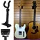 Mike Music  Set of Two (2) Adjustable Guitar &amp; String Instrument Hanger Hook Holder ~ Suitable for Retail Store Shop Display Fixture(Guitar Long Hanger 180&deg; Adjustable 2pack, Black)