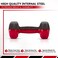 H PRO Dumbbell Weights  Unisex Adult Vinyl Coated Weights for Exercise &amp; Fitness   Dumbbells Comes in 6kg Pair  Set of 2 in Red