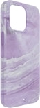 BodyGuardz Carve Marble designed for iPhone 15 PRO compatible with MagSafe case cover with Lanyard - Purple/White