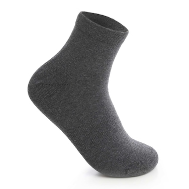 Buy Plain Half Ankle Socks For Men Dark Gray Online Carrefour