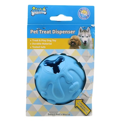 Soleil Pet's World Treat-N-Play Rubber Ball Dog Toy