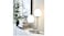Table lamp, chrome-plated/opal white glass42 cm