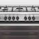 GlemGas 5 Burner Gas Cooker SE8612GIFS Silver/Black 80x60cm