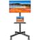 Mobile TV Cart TV Stand With Lockable Wheels for 32 to 70" Inch Plasma LCD LED Flat or Curved Screen TVs up to 100lbs - Height Adjustable (32-70 inch)