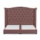 In House Al Dimashqi Linen Bed Frame - King - 200x200cm - Dark Pink