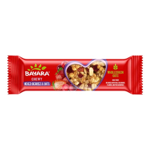 Bayara Chewy Soft Bar Mixed Berries And Oats 30g