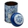 Azulejos Coffee Round Box With Domed Cover Blue 1.4L