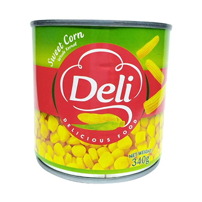 Deli Sweet Corn Without Cap 340GR