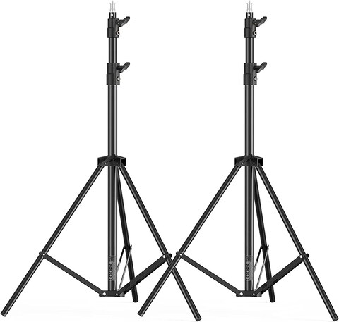 COOPIC L280 9ft/110 inch Heavy Duty Aluminum Alloy Photo Studio Light Stand with 1/4&quot; Screw for Strobe Lights, Studio Kits, Flash, LED Video Light, Softbox, Reflectors, Umbrella (2 PCS)