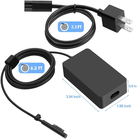 Ntech Surface Pro Charger, Surface Book Charger 44W 15V 2.58A Power Supply Compatible Microsoft Surface Pro 6 Pro 5 Pro 4 Pro 3 Surface Laptop 1/2 Surface Go With Travel Case
