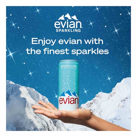 evian Sparkling Carbonated Natural Mineral Water 330ml