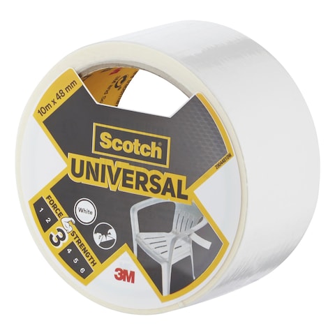 Scotch Universal Duct Tape White 2904, 10m x 48mm. 1 roll/pack