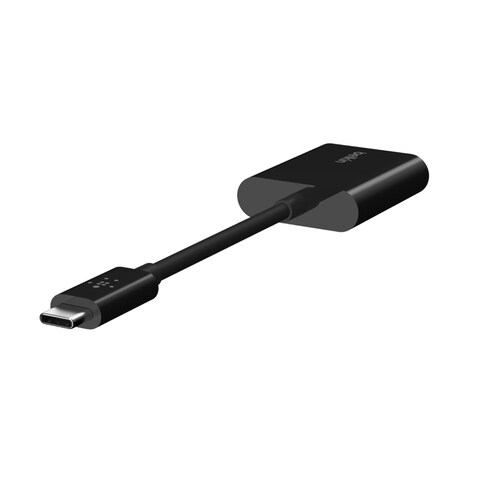 Belkin F7U081BTBLK Connect USB-C Audio + Charge Adapter - Black