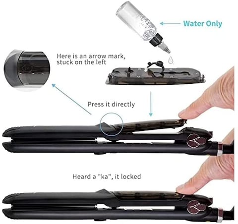 The Mohrim Professional Steam CeRAMic Hair Straightener Flat Iron Ionic Vaporizer Hairdressing Steam Styler 3 In 1 Curling Iron