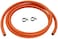 Abbasali 4 Meter Gas Hose Orange Italy Made With 2 Hose Clip