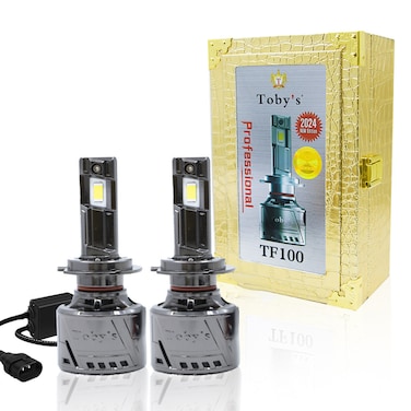 Toby&rsquo;s TF100 H11 2 Pieces 200W (Pair) Original Tested LED Headlight Bulb Assembly 20000 Lumens(Pair) 120W/Piece Power Xtreme Bright With Color Temperature 6500K