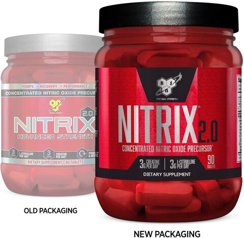 Bsn Nitrix 2.0 Concentrated Nitrix Oxide Precursor, 90 Tabs
