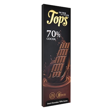 Tops 70% Cocoa Dark Chocolate Bar 140g
