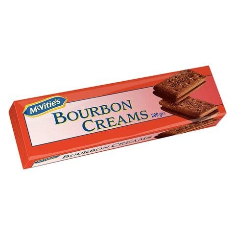 Buy McVitieâ€™s Bourbon Creams Chocolate Flavored Sandwich Biscuit 200 gr in Kuwait