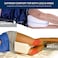 Generic - Zipper Closure Maternity Leg Pillow White/Blue 70 x 132centimeter