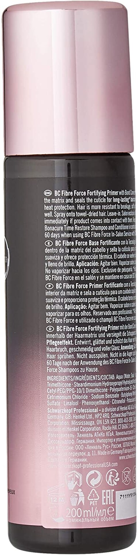 Schwarzkopf Bc Bonacure Fibre Force Fortifying Primer, 6.7-Ounce