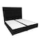 In House Alex Velvet Bed Frame - King - 200x200 cm - Black