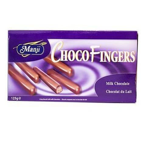 Manji Milk Chocolate Chocolate Fingers Biscuit 125g