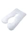Generic - U-Shaped Comfortable Full Body Pregnancy Bed Pillow Cotton White