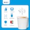 [50 Cups] 7oz. White Paper Cups - Available in 4oz, 8oz, 12oz, 16oz- Disposable Coffee/Tea/Water Cups for Home, Parties or Work