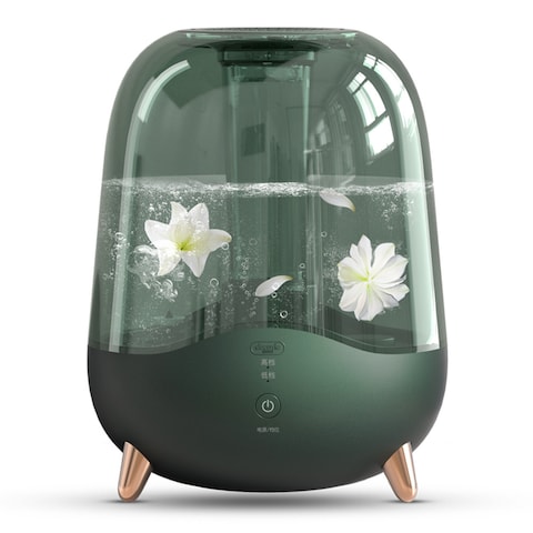 Deerma F329 Crystal Clear بالموجات فوق الصوتية Cool Mist Humidifier 5L سعة صامت الروائح الناشر خزان مياه شفاف   حماية نقص المياه - أبيض