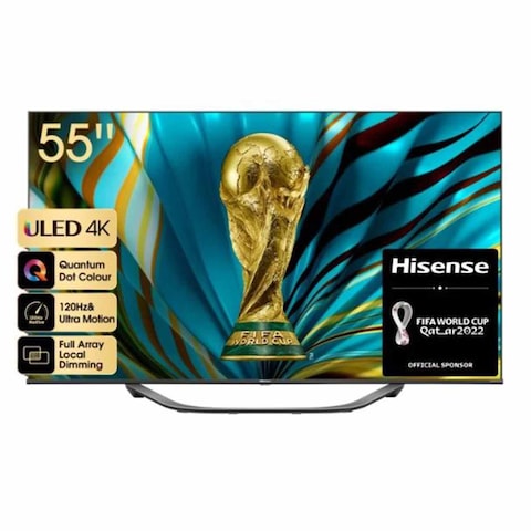 Hisense 55U7H 4K Ultra HD Smart QLED TV 55 Inch Black