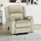 In House Velvet Rocking &amp; Rotating Recliner Chair - Light Beige - AB02