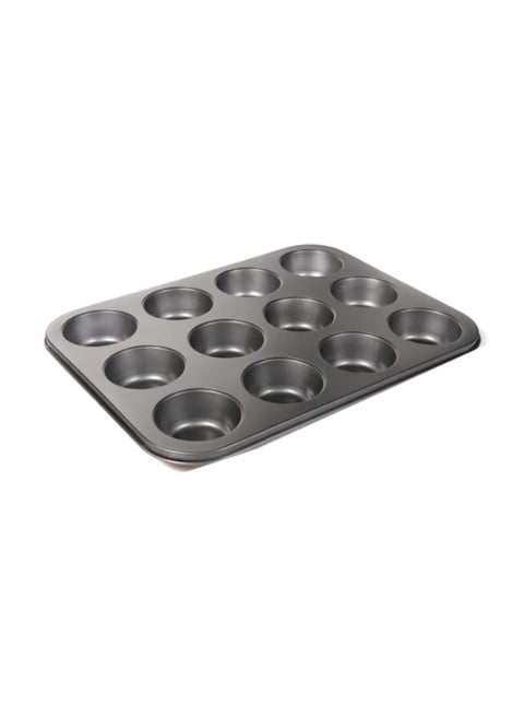 Delcasa 12 Cup Muffin Pan black