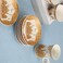 Ramadan design Porcelain Arabic 6 Tea cups  And 6 Cawa cups  Set of 18pcs，Dishwasher safe and good for wedding ，birthday parties  etc.-white and gold color