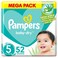Pampers Aloe Vera Taped Diapers, Size 5, 11-16 kg, Mega Pack, 52 Diapers