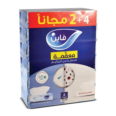 Fine facial tissue 86 x 4 + 2 free