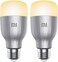 Xiaomi 2PCS Package Global Version Xiaomi MI Smart LED Bulb Colorful 800 Lumens 10W E27 Lamp Voice Control Work With Google Assistant Alexa