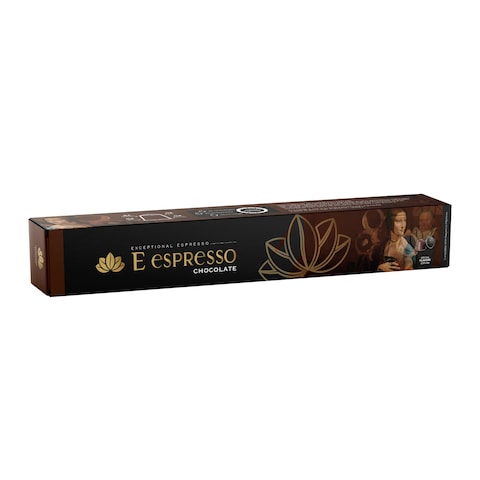 E espresso Chocolate Coffee Capsules - 10 Capsulas