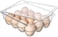 Egg Holder, Fridge Organizer Plastic Storage Box   Egg Tray with Lid for 12 Eggs, BPA-Free and Stackable Holder (Clear)