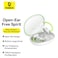 Baseus Eli Sport 1 Open Ear Air conduction Earphones Bluetooth 5.3 Wireless Earbuds With Earhooks 30H Battery Life IPX4 Waterproof Immersive Stereo Sound Headphone For Gym/Running And Many More Green