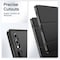 For Samsung Galaxy Tab S9 Plus 12.4-Inch, Translucent Back Tri-Fold Stand Protective Tablet Case Cover, Support S Pen Charging Auto Wake/Sleep Black