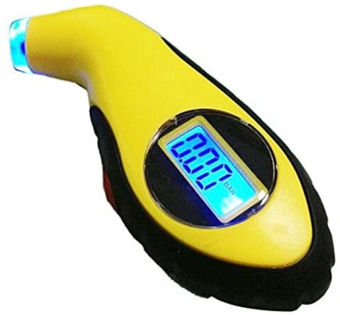 Generic LCD Digital Tire Tyre Air Pressure Gauge Tester Tool W/Light, Yellow