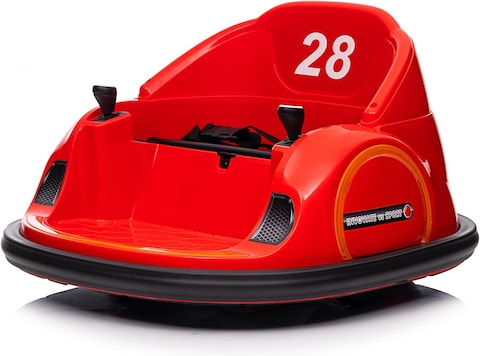 Lovely Baby Robot Power Riding Car LB 2311R for Kids Age 1-3 Yrs, Battery Operated, Indoor & Outdoor Sit and Drive Car, Electric Gear Vehicle, Round Bumper Car with Remote Control & Lights - Red
