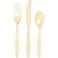 Creative Converting Touch of Color Premium Plastic Assrortment Cutlery 24-Pieces- Ivory