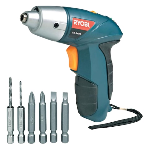 Ryobi CS-1480 Screwdriver With Bits 4.8V 6 Pieces Blue/Black