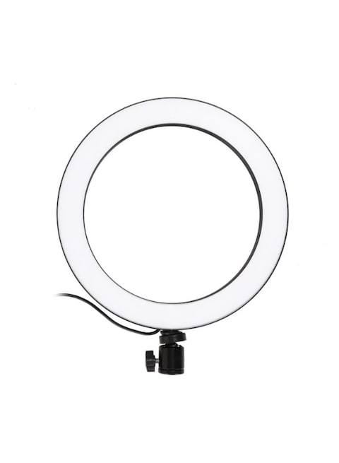Generic - Aluminum Alloy Photography LED Selfie Ring Light With Stand Tripod Black/White