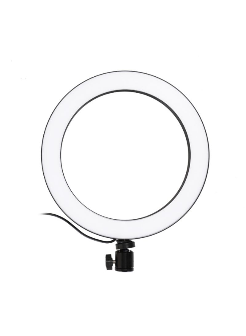 Generic - Aluminum Alloy Photography LED Selfie Ring Light With Stand Tripod Black/White