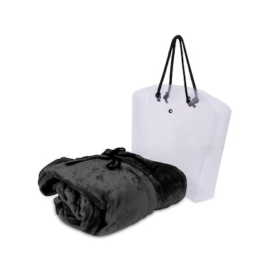 وشاح بطانية مينترا - 160 × 180 سم - أسود